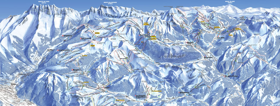 Le domaine skiable des portes du soleil